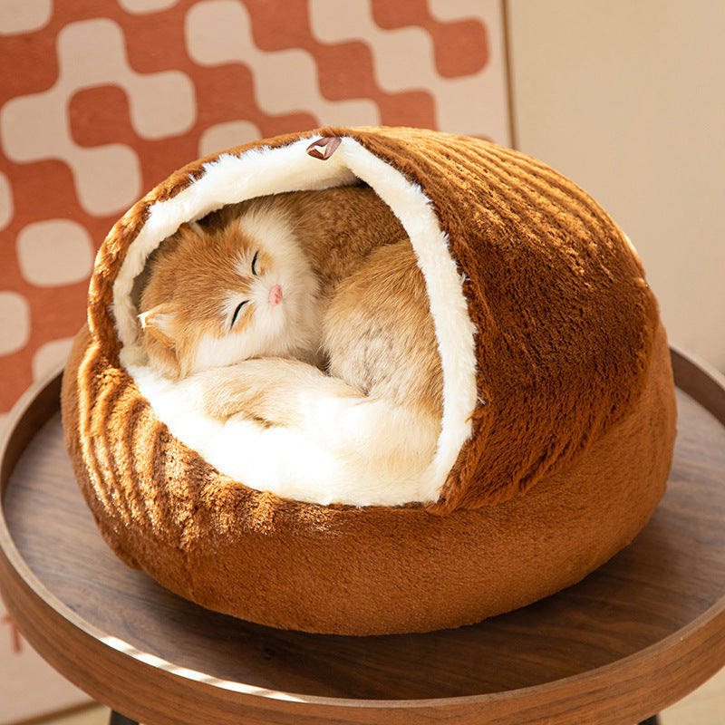 KFX-9245629 All-Season Universal Pet House, Cozy Cat and Dog Bed, Semi-Closed Design for Warmth and Comfort