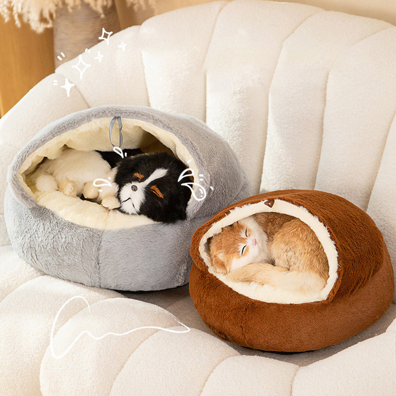 KFX-9245629 All-Season Universal Pet House, Cozy Cat and Dog Bed, Semi-Closed Design for Warmth and Comfort
