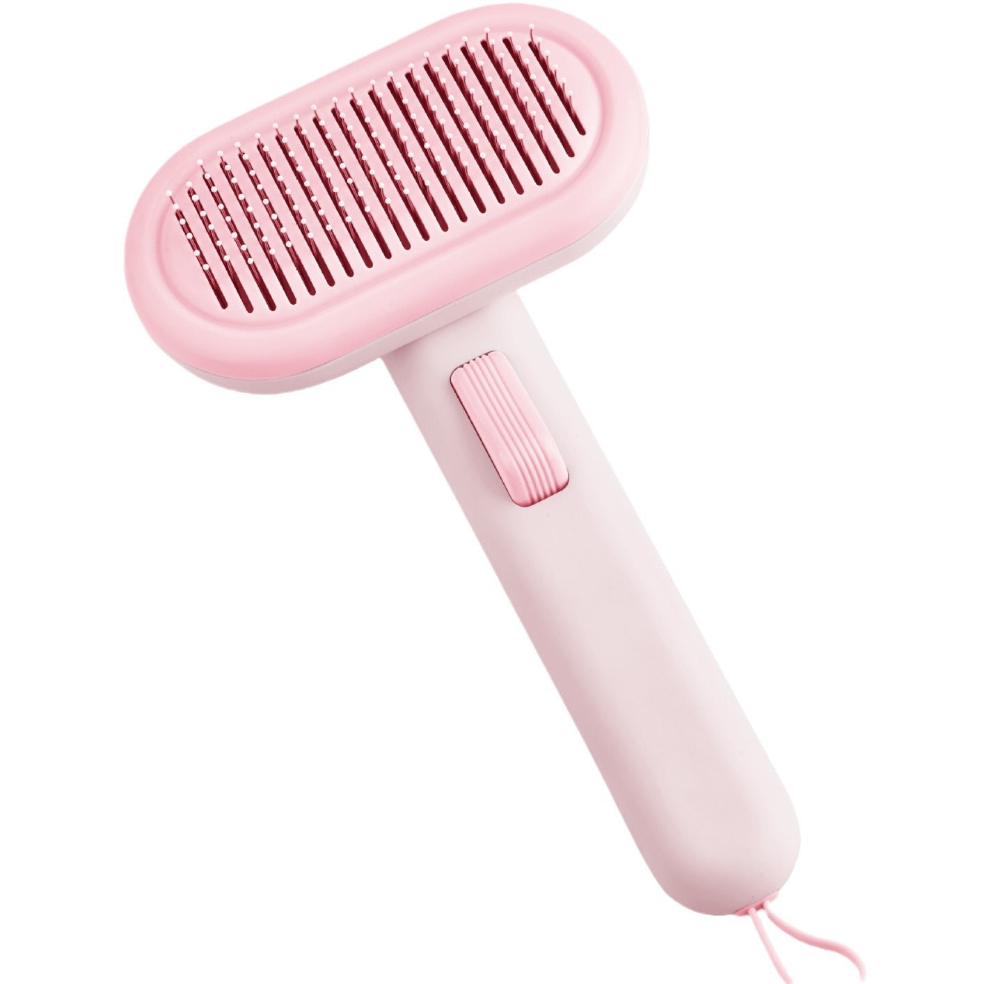KFX-9247165 One-Click Cat and Dog Grooming Comb with Stainless Steel Blades, Available in Light Green, Pink, Light Gray