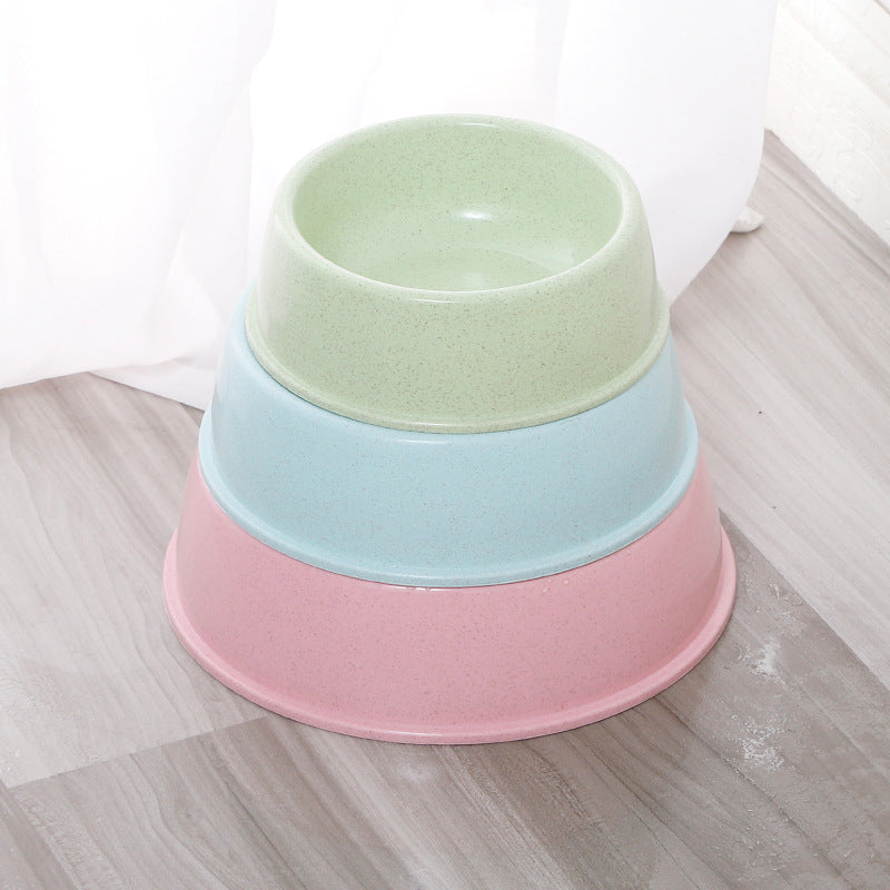 KFX-9247549 Nordic Style Simple Round Plastic Dog Bowl in Pink, Blue, and Green