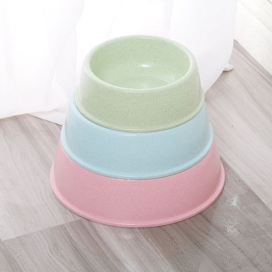 KFX-9247549 Nordic Style Simple Round Plastic Dog Bowl in Pink, Blue, and Green