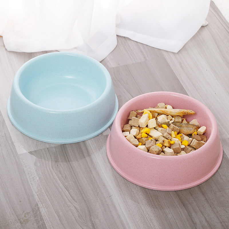 KFX-9247549 Nordic Style Simple Round Plastic Dog Bowl in Pink, Blue, and Green