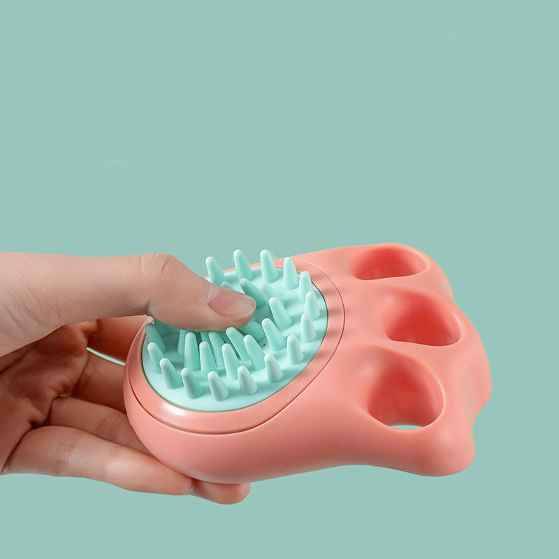 KFX-9248829 Pet Massage Comb and Bath Brush for Dogs and Cats - Gentle Cleaning Tool for a Refreshing Grooming Experience