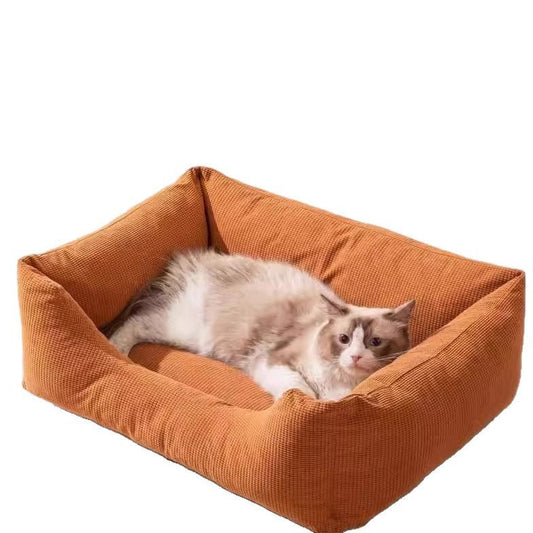 KFX-9251389 Universal Winter Warm Pet Bed - Scratch and Bite Resistant, Removable & Washable, Available in Multiple Sizes and Colors