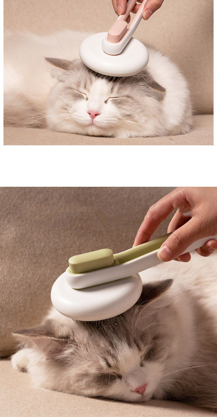 KFX-9252925 Pet Hollow Hair-Melting Comb for Cats & Dogs - Pink, Blue, Fruit Green, Lightweight ABS Material
