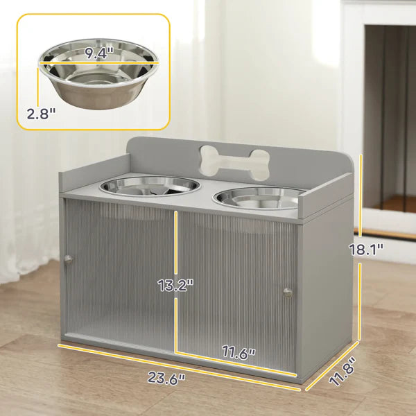 KFX-9253309 Elevated Dog Feeding Bowls for Comfortable Dining and Improved Posture
