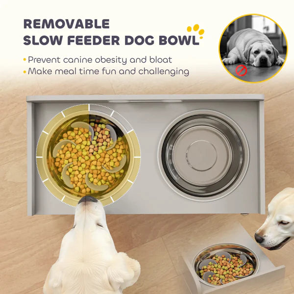 KFX-9253309 Elevated Dog Feeding Bowls for Comfortable Dining and Improved Posture