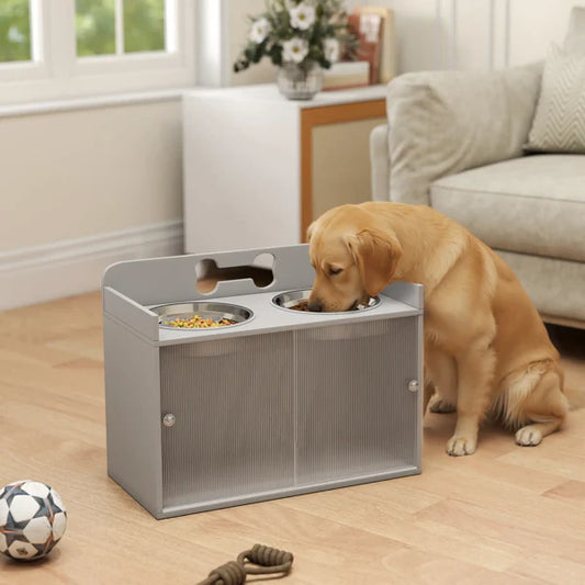 KFX-9253309 Elevated Dog Feeding Bowls for Comfortable Dining and Improved Posture