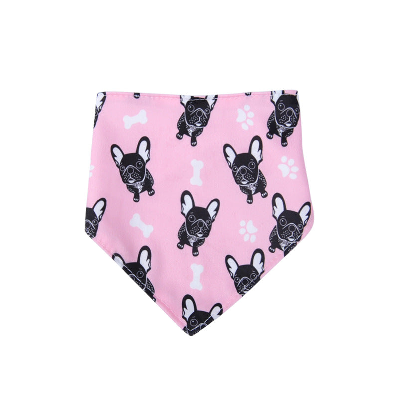 KFX-9254717 Adjustable Triangle Scarf Bib for Small Dogs - Soft and Comfortable Fabric