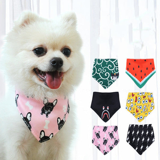 KFX-9254717 Adjustable Triangle Scarf Bib for Small Dogs - Soft and Comfortable Fabric
