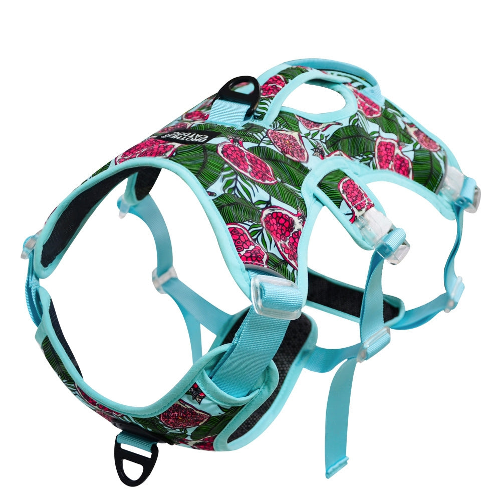 KFX-9256381 Comfortable Liftable Night Reflective Dog Harness - Pomegranate & Sunflower Options Available