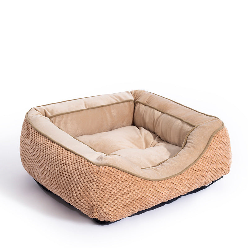 KFX-9257149 Plush Faux Fur Dog Crate Bed for Medium Dogs - Soft, Washable Mat with Non-Slip Bottom