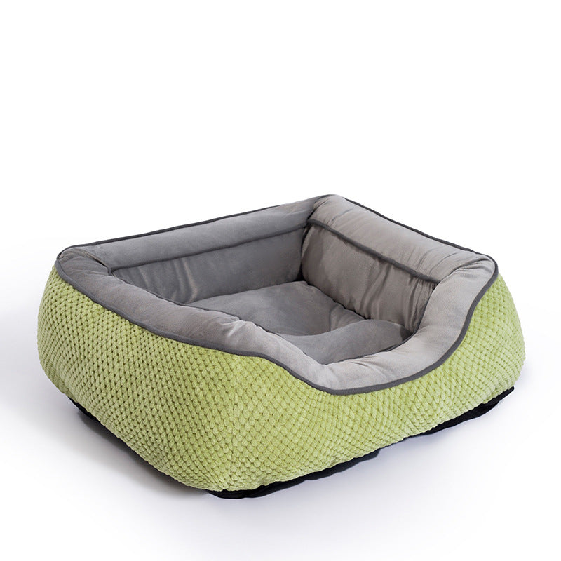 KFX-9257149 Plush Faux Fur Dog Crate Bed for Medium Dogs - Soft, Washable Mat with Non-Slip Bottom