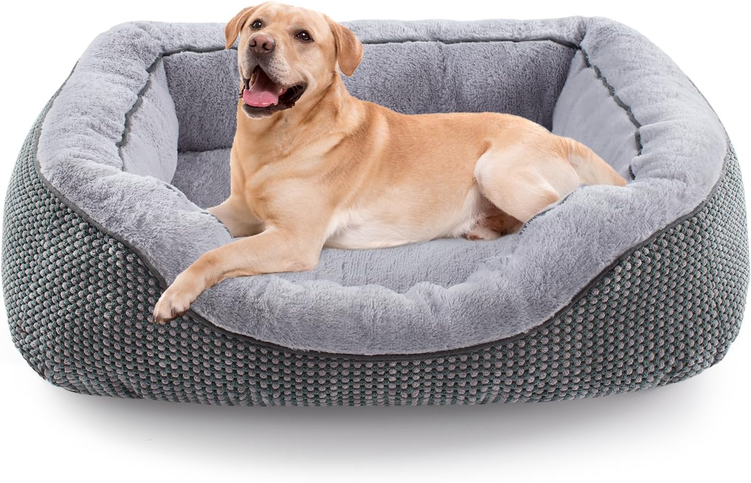 KFX-9257149 Plush Faux Fur Dog Crate Bed for Medium Dogs - Soft, Washable Mat with Non-Slip Bottom