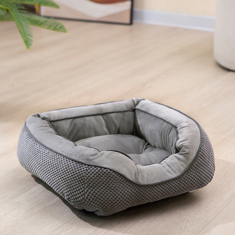 KFX-9257149 Plush Faux Fur Dog Crate Bed for Medium Dogs - Soft, Washable Mat with Non-Slip Bottom