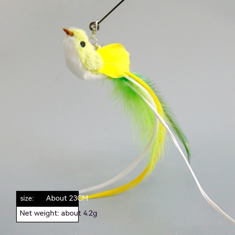 KFX-9257917 Replacement Plush Feather Heads for Cat Teaser Toys – Multiple Colors Available