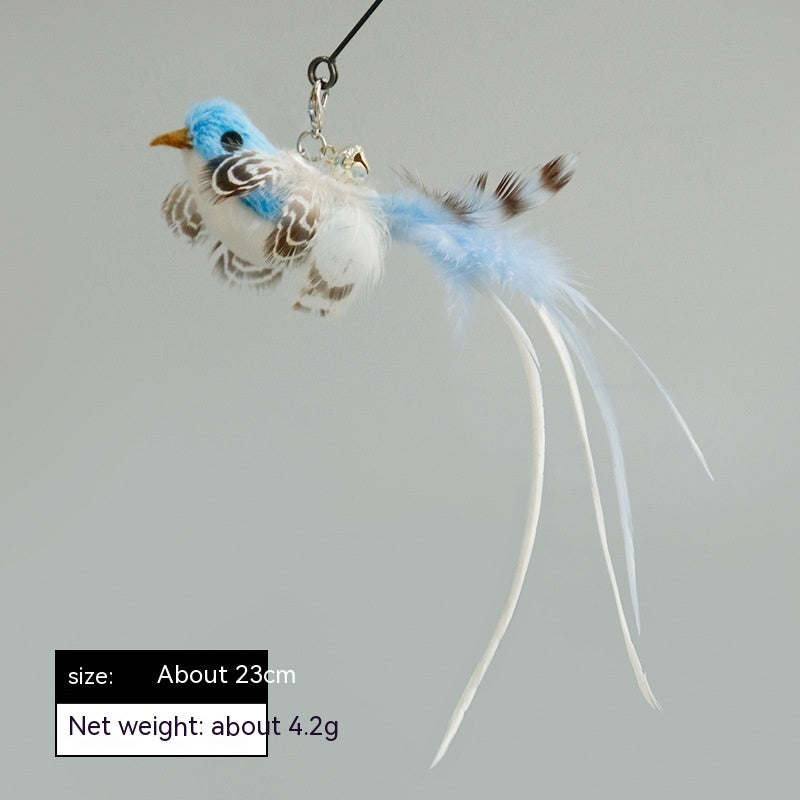 KFX-9257917 Replacement Plush Feather Heads for Cat Teaser Toys – Multiple Colors Available