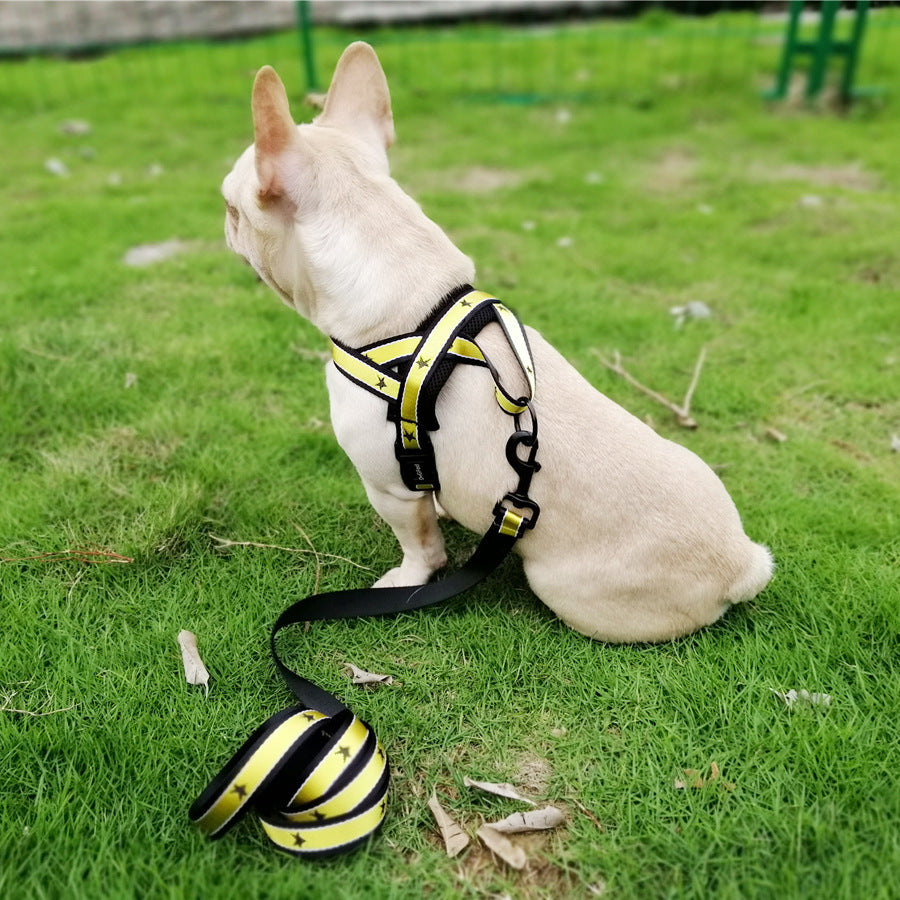KFX-9262653 Adjustable Chest Band with Traction Rope for Medium and Large Dogs - Nylon in Multiple Colors