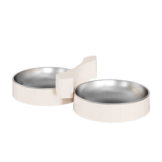 KFX-9262909 Automatic Pet Feeder with Double Bowls for Cats and Dogs - Available in White, Black, and Brown