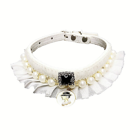 KFX-9264829 Fragrance Pearl Collar for Small Pets - XS to L Sizes Available
