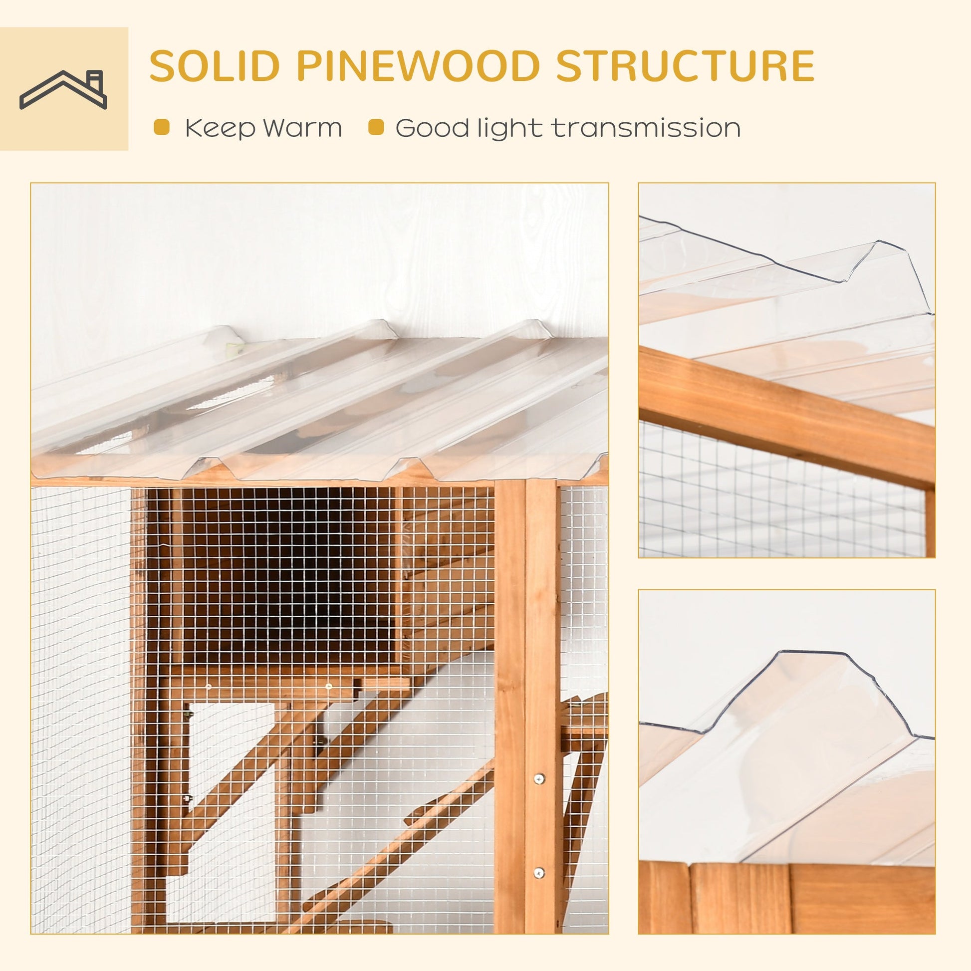 KFX-9266877 Large Orange Catio with Multiple Shelves, Bridges, Ramps, and Cat Boxes for Outdoor Use