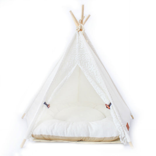 KFX-9267645 Spotted Tent Cat Kennel - Soft Cloth Pet Nest for Cats in Various Sizes