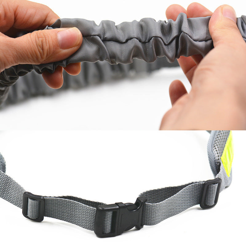 KFX-9268413 Adjustable Hands-Free Dog Leash with Waist Bag and Stretchable Traction Rope - Available in Multiple Colors