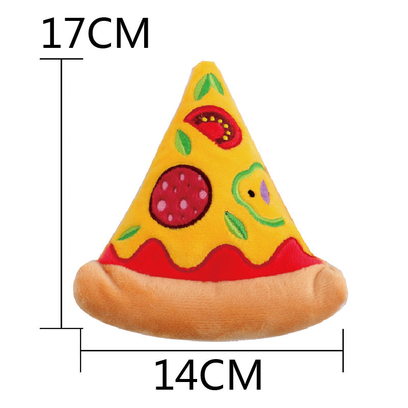 KFX-9269437 Pet Voice Interactive Food-Themed Dog Toy Collection: Hamburger, Pizza, Donut & More