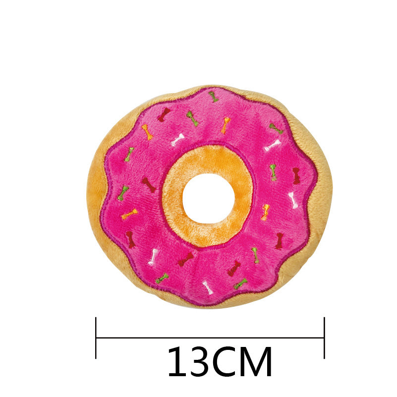 KFX-9269437 Pet Voice Interactive Food-Themed Dog Toy Collection: Hamburger, Pizza, Donut & More