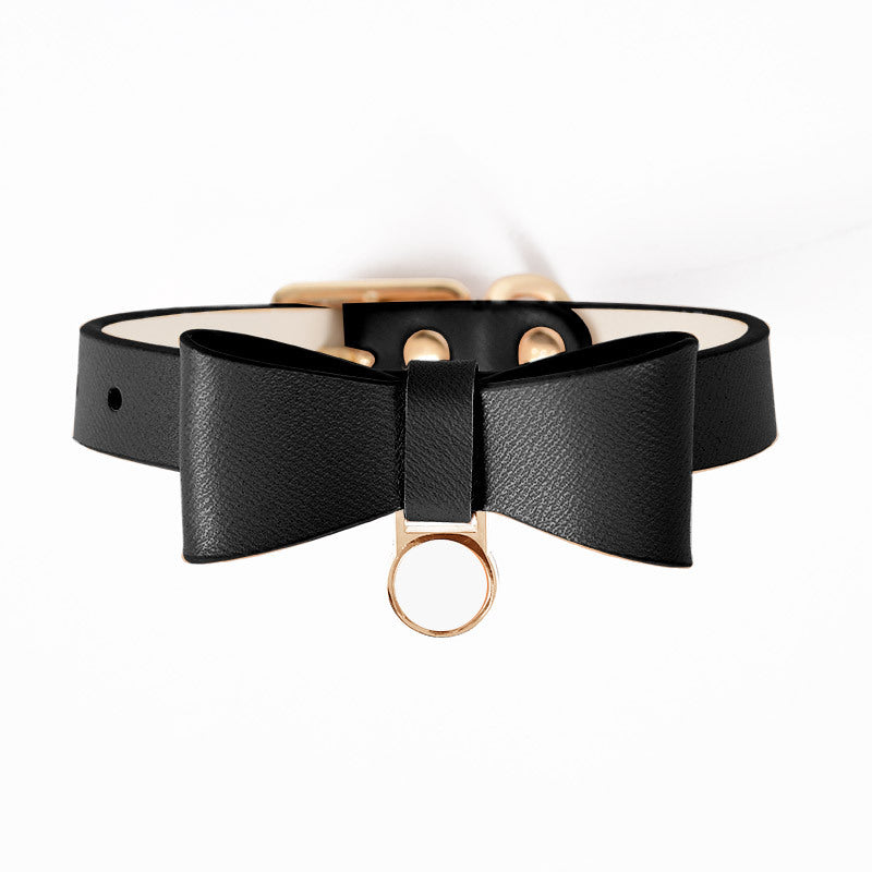 KFX-9270589 Stylish Leather Cat Collar in Various Colors - Adjustable and Comfortable Fit