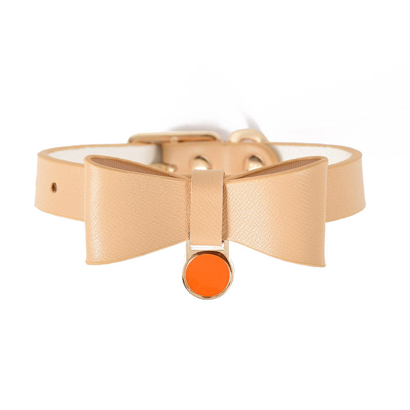 KFX-9270589 Stylish Leather Cat Collar in Various Colors - Adjustable and Comfortable Fit