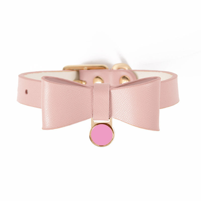 KFX-9270589 Stylish Leather Cat Collar in Various Colors - Adjustable and Comfortable Fit
