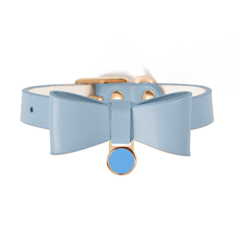 KFX-9270589 Stylish Leather Cat Collar in Various Colors - Adjustable and Comfortable Fit
