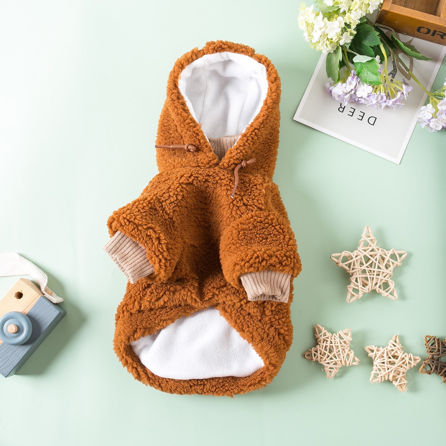 KFX-9273661 Cozy Double Layer Plush Two-Piece Pet Clothes for Autumn and Winter