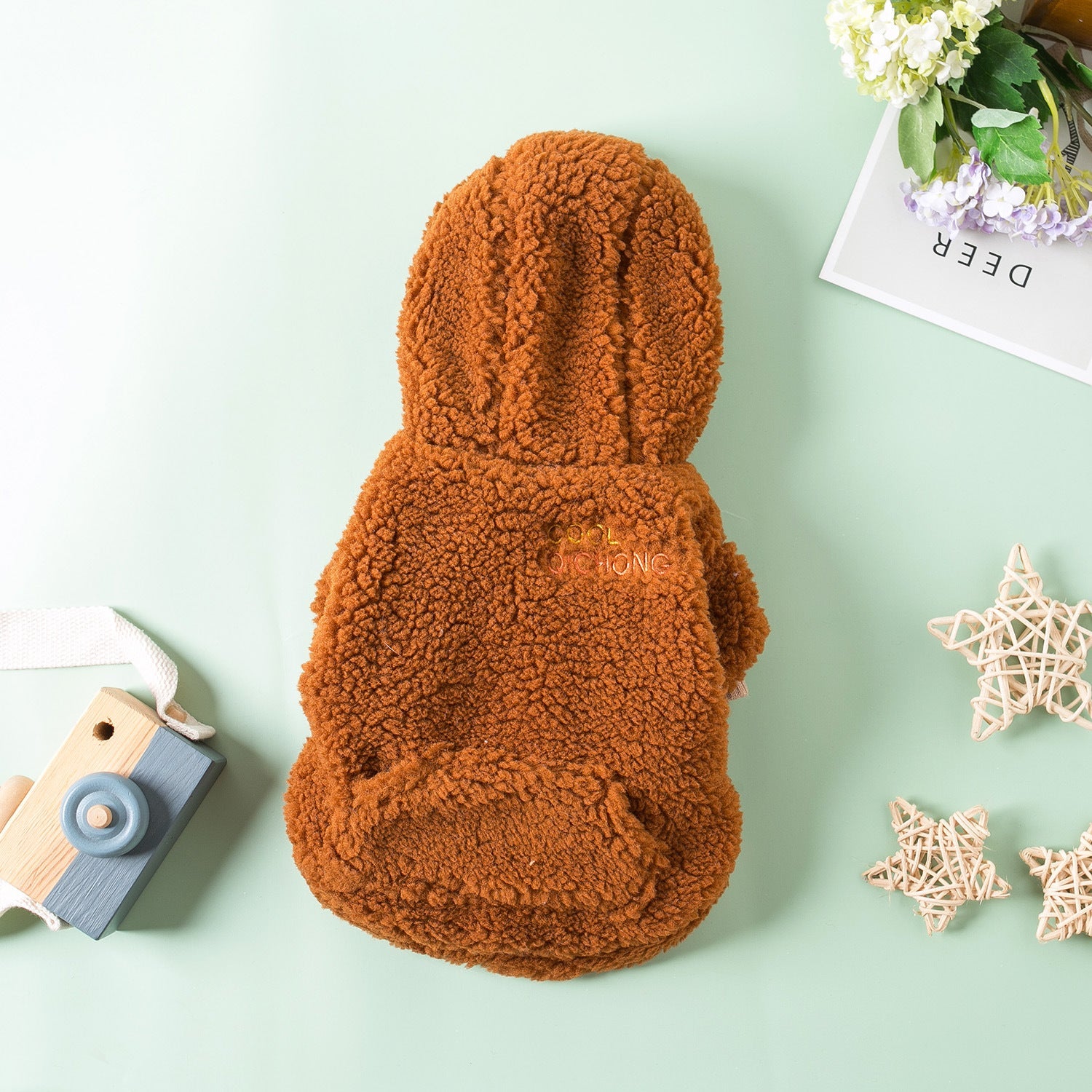 KFX-9273661 Cozy Double Layer Plush Two-Piece Pet Clothes for Autumn and Winter