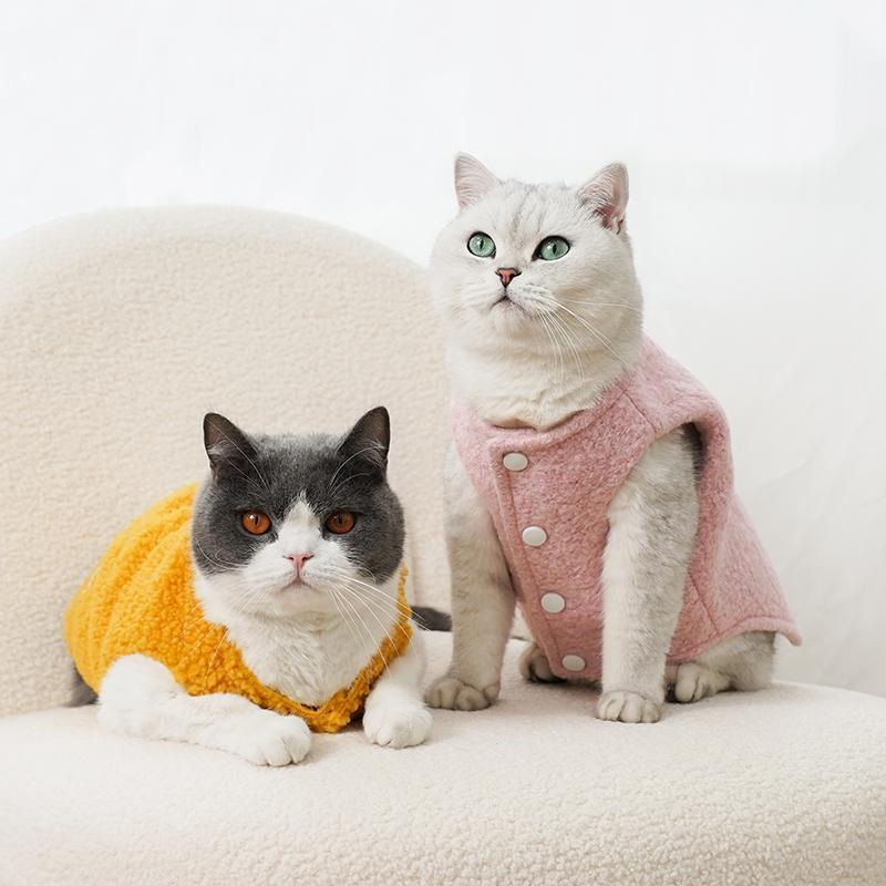KFX-9274173 Thickened Fleece-Lined Plush Pet Vest for Dogs and Cats - Cold-Proof and Lint-Proof Clothing