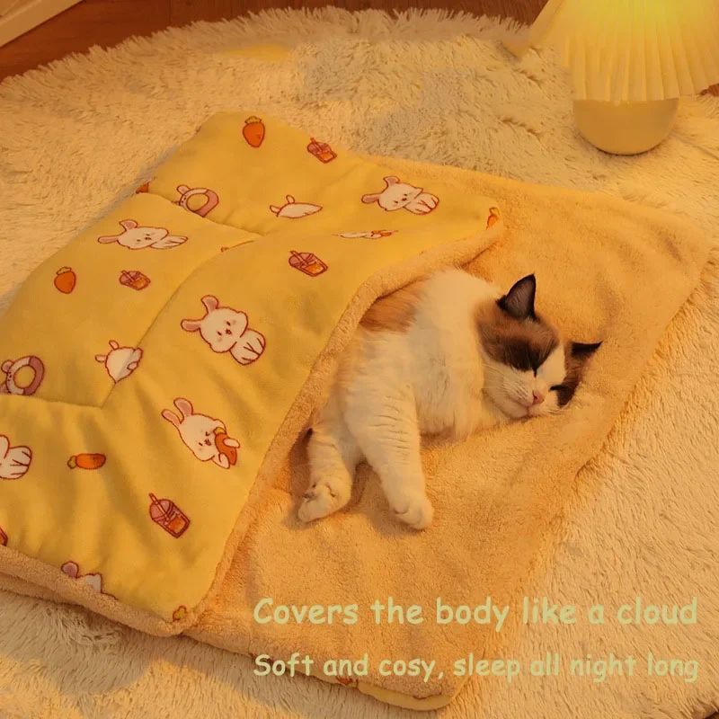 KFX-9275197 Soft Warm Pet Quilt Blanket for Dogs and Cats - Flannel and Lamb's Wool, Multi-Size Options Available