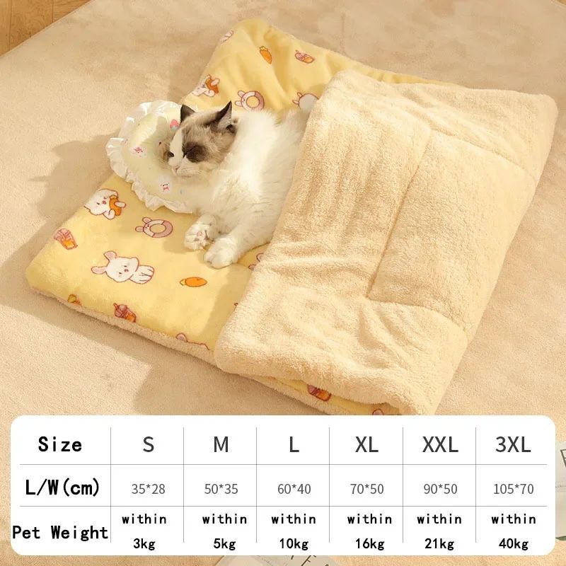 KFX-9275197 Soft Warm Pet Quilt Blanket for Dogs and Cats - Flannel and Lamb's Wool, Multi-Size Options Available