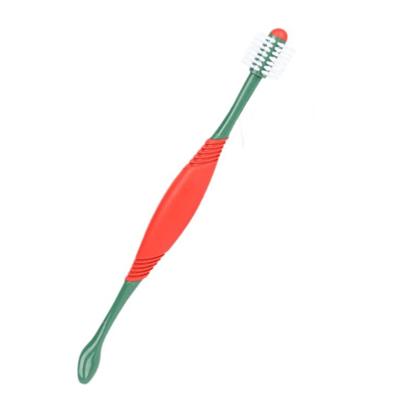 KFX-9275837 360-Degree Dual-Head Dog and Cat Toothbrush with Non-Slip Handle for Effective Dental Care