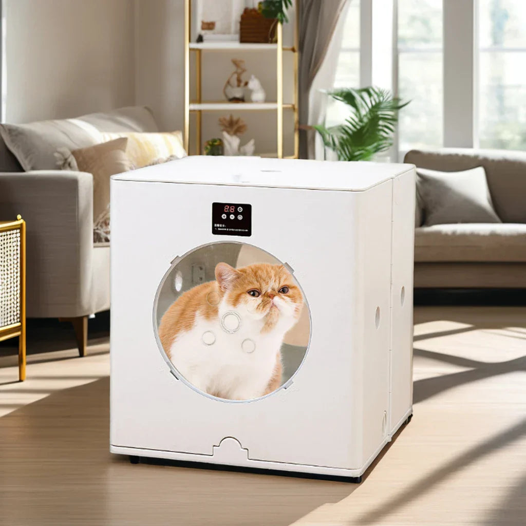 KFX-927763 Foldable 360 Airflow Pet Dryer Box for Cats and Dogs, Eco-Friendly Grooming Solution