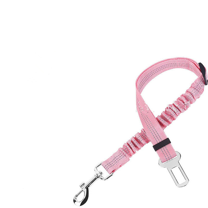 KFX-9278141 Adjustable Dog Car Seat Belt Towing Rope - Nylon Safety Harness for Pets, 50CM-84CM, Multiple Colors Available