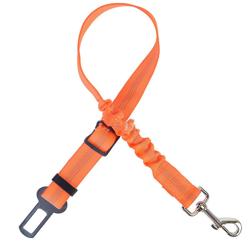 KFX-9278141 Adjustable Dog Car Seat Belt Towing Rope - Nylon Safety Harness for Pets, 50CM-84CM, Multiple Colors Available