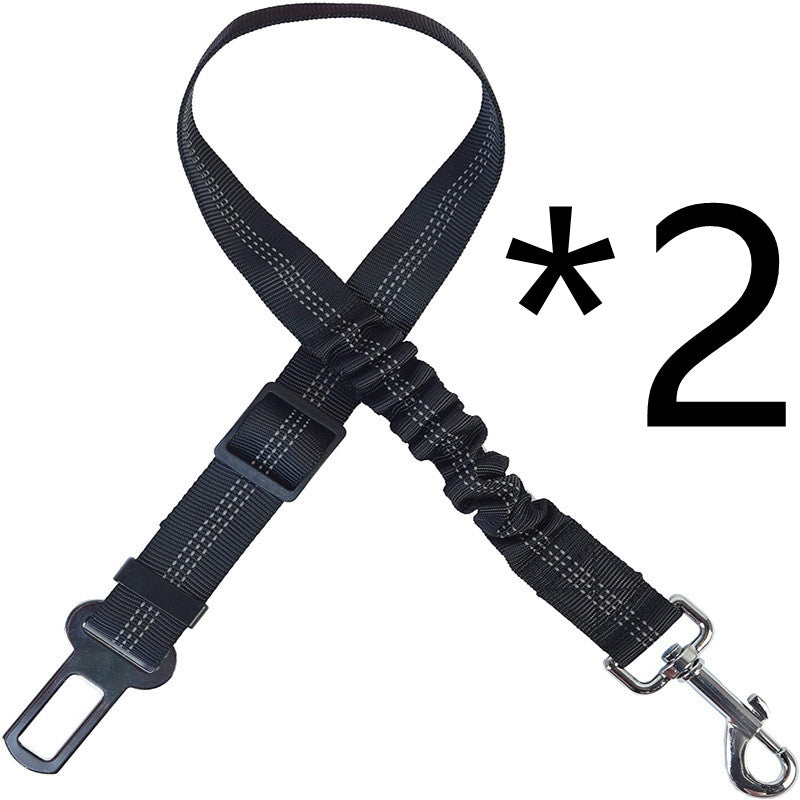 KFX-9278141 Adjustable Dog Car Seat Belt Towing Rope - Nylon Safety Harness for Pets, 50CM-84CM, Multiple Colors Available