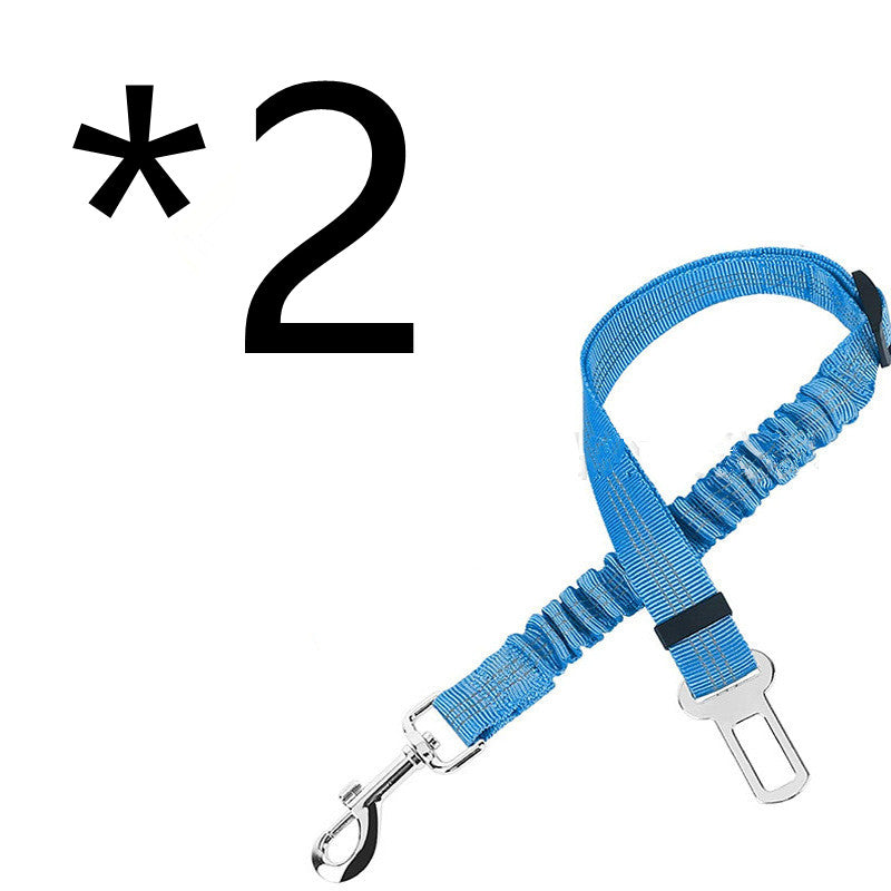 KFX-9278141 Adjustable Dog Car Seat Belt Towing Rope - Nylon Safety Harness for Pets, 50CM-84CM, Multiple Colors Available