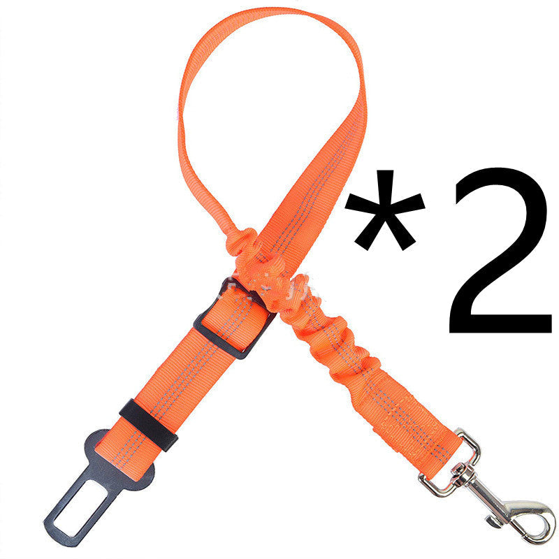 KFX-9278141 Adjustable Dog Car Seat Belt Towing Rope - Nylon Safety Harness for Pets, 50CM-84CM, Multiple Colors Available