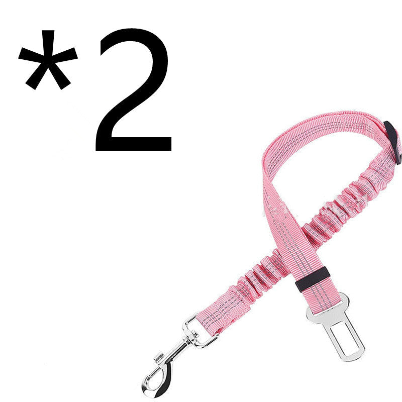 KFX-9278141 Adjustable Dog Car Seat Belt Towing Rope - Nylon Safety Harness for Pets, 50CM-84CM, Multiple Colors Available