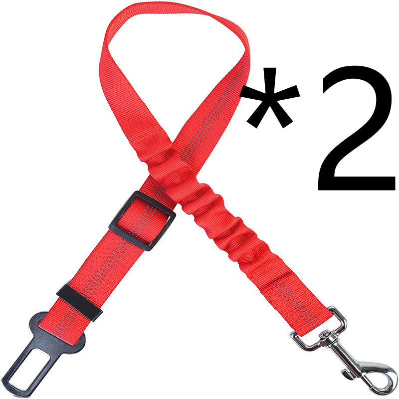 KFX-9278141 Adjustable Dog Car Seat Belt Towing Rope - Nylon Safety Harness for Pets, 50CM-84CM, Multiple Colors Available
