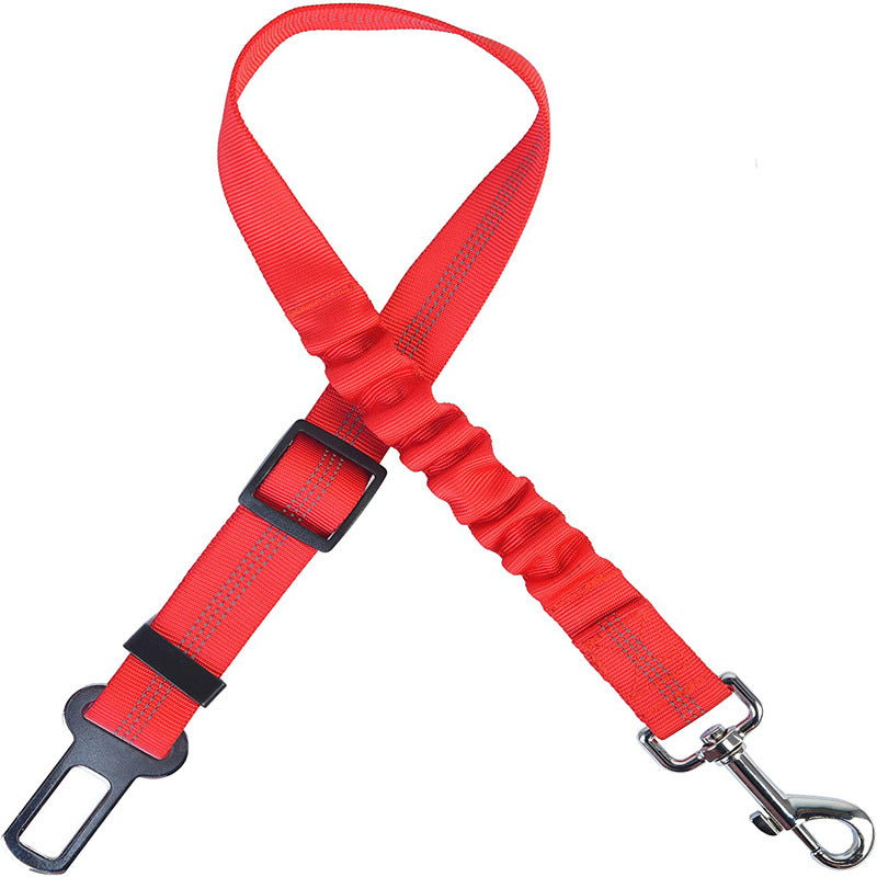 KFX-9278141 Adjustable Dog Car Seat Belt Towing Rope - Nylon Safety Harness for Pets, 50CM-84CM, Multiple Colors Available