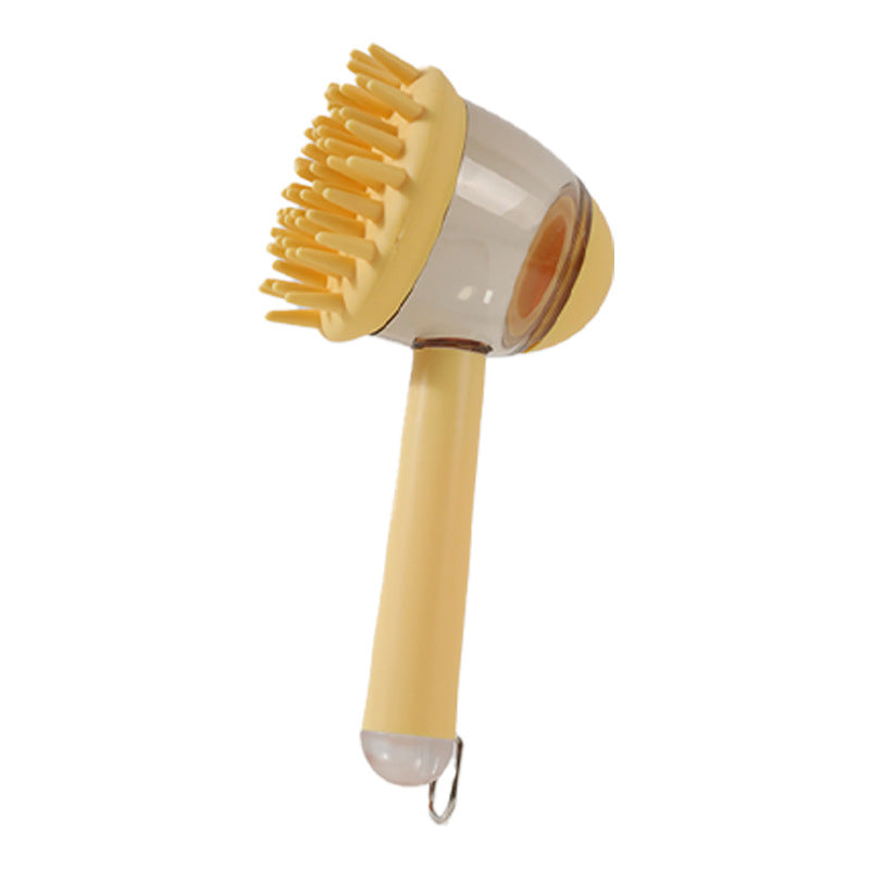 KFX-9281981 3-in-1 Bath Brush for Pets with Silicone Massage and De-fluffing Features