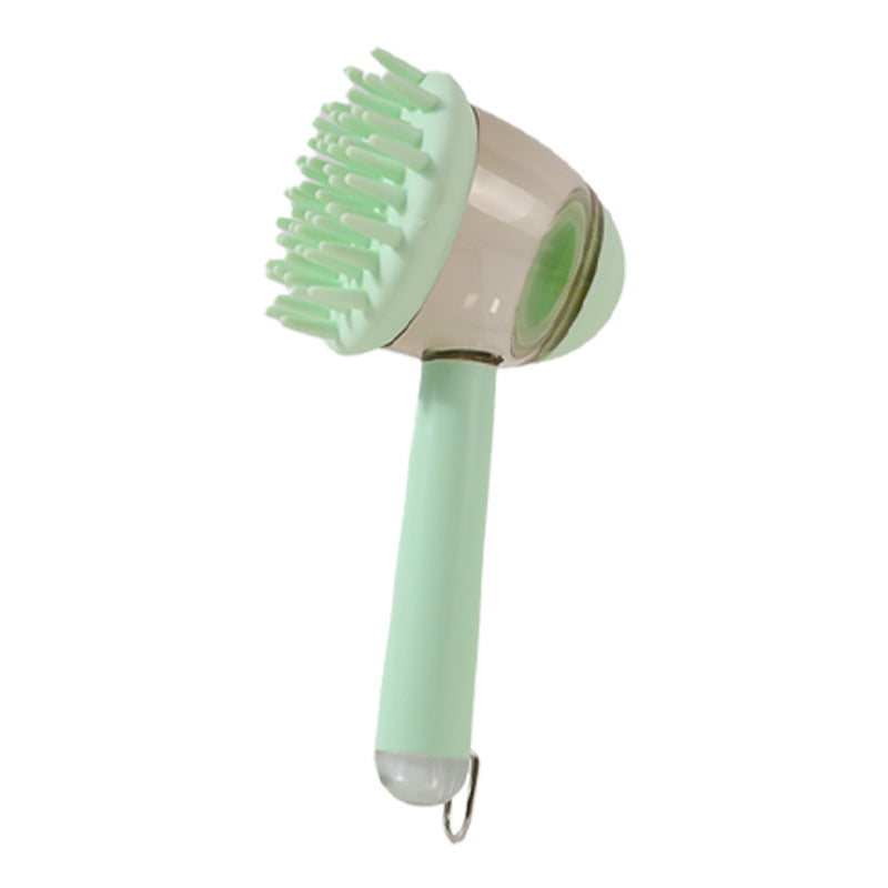 KFX-9281981 3-in-1 Bath Brush for Pets with Silicone Massage and De-fluffing Features